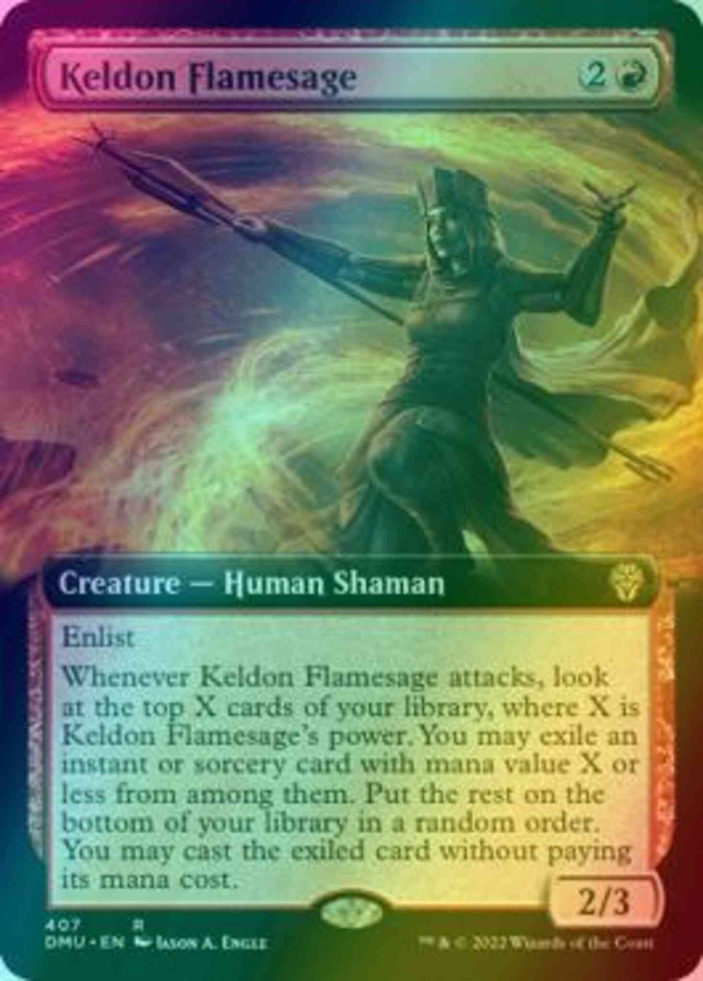 Keldon Flamesage [407] [Extended Art] [Dominaria United] [Foil]