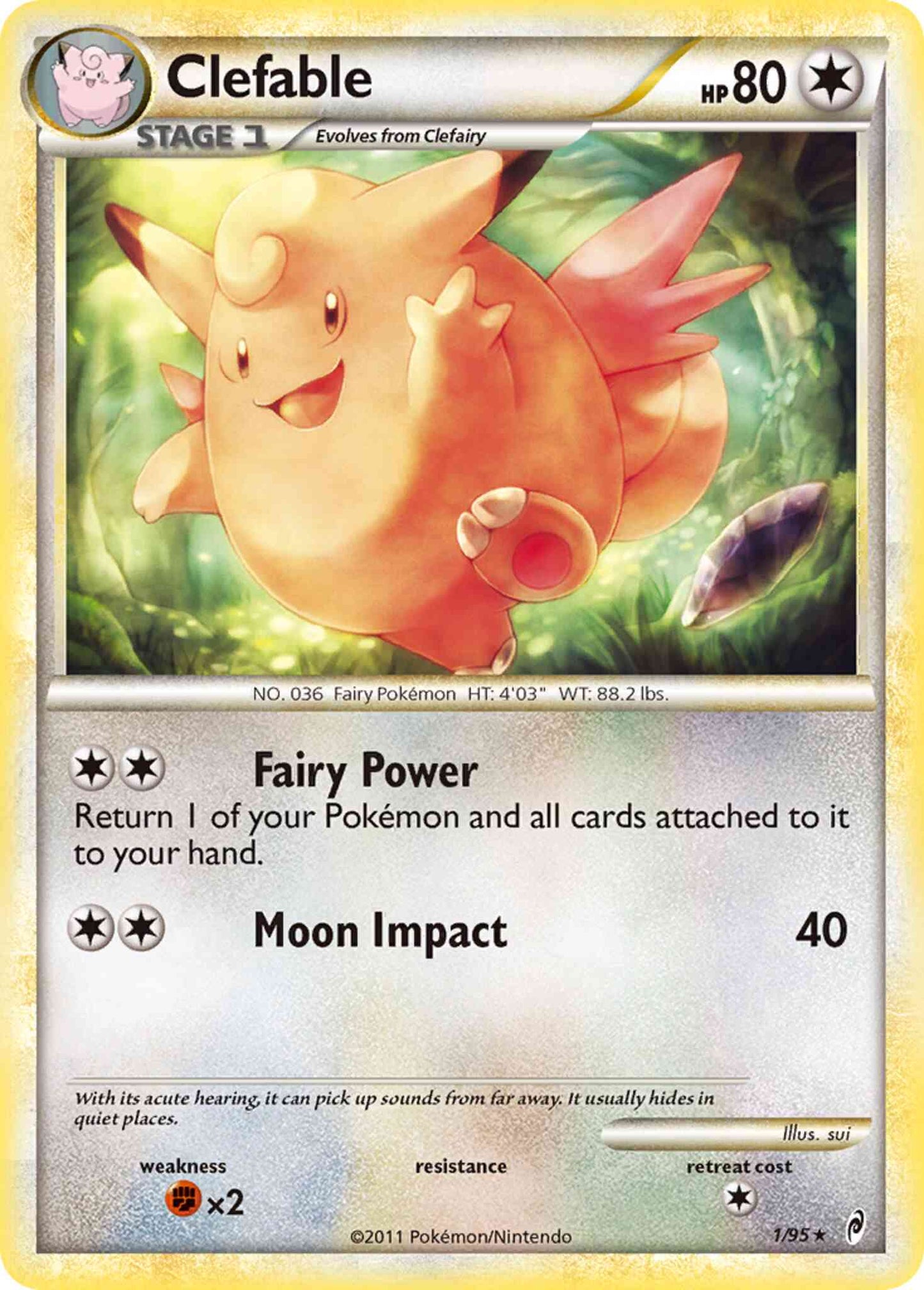Clefable - 1/95 - Rare Holo [col1-1] [Reverse Holo]