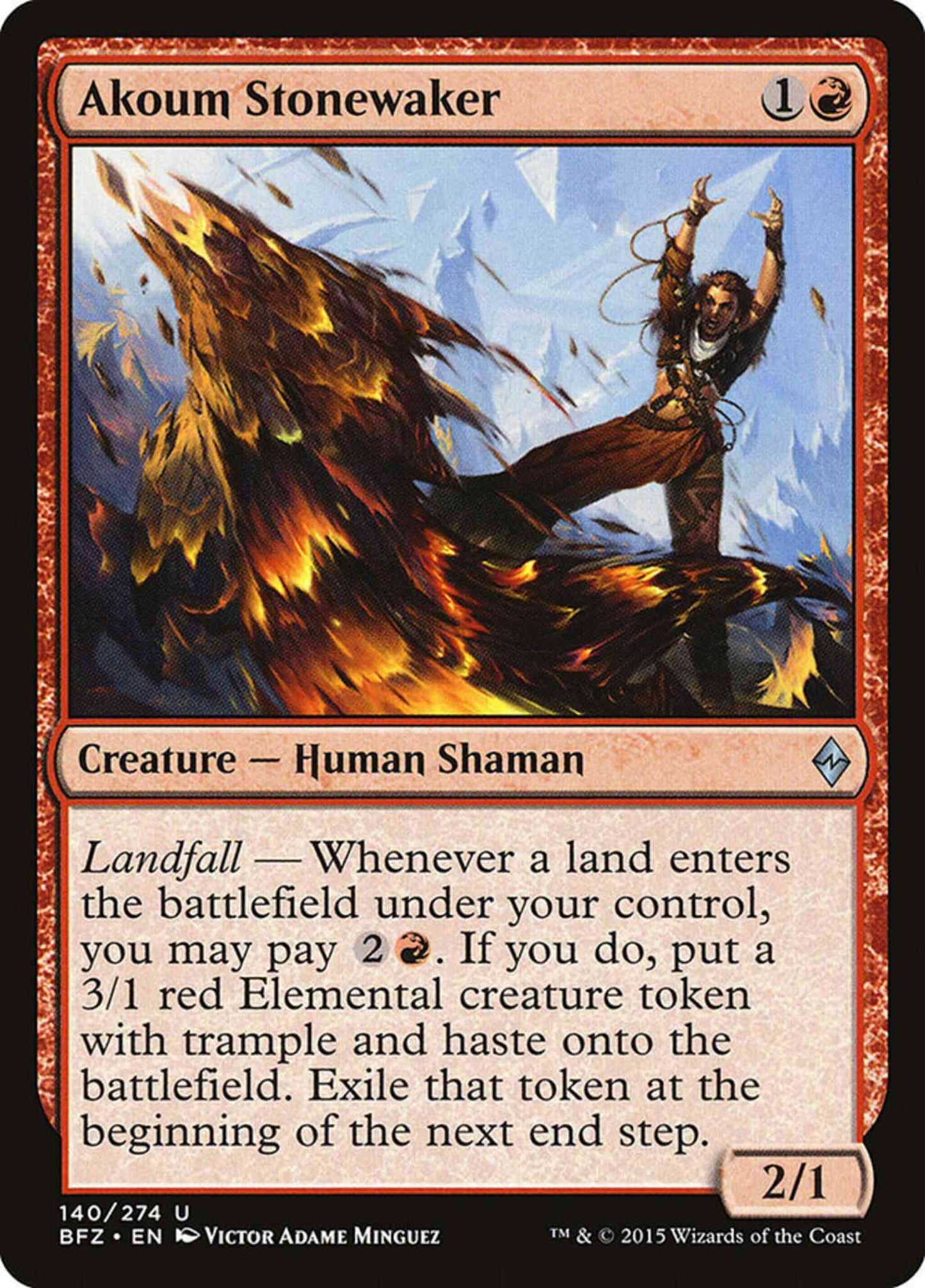 Akoum Stonewaker [140] [Battle for Zendikar] [Non-Foil]