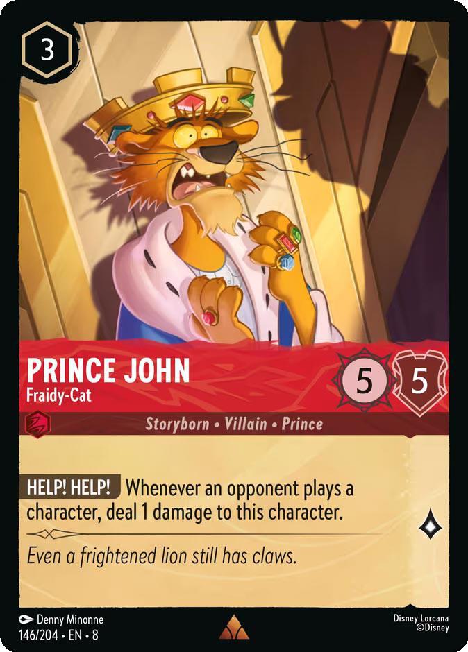 Prince John - Fraidy-Cat - 146/204 [Reign of Jafar] [Non-Foil]