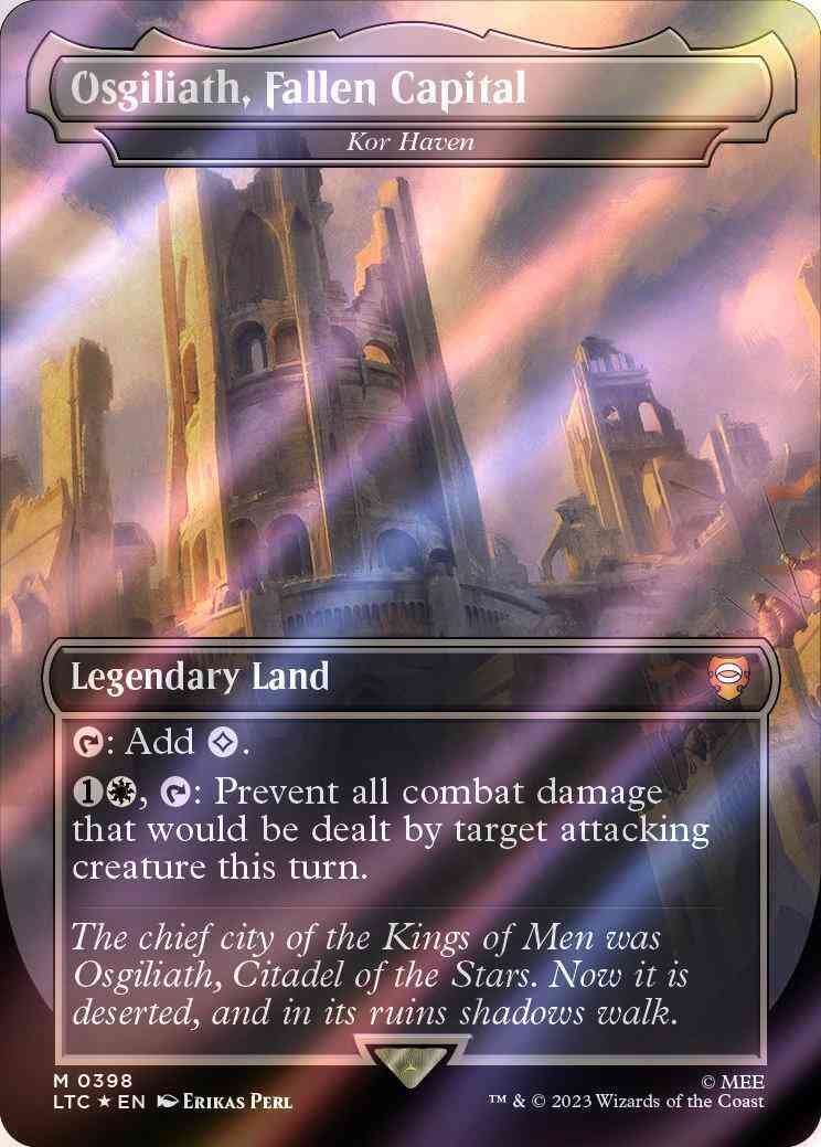 Osgiliath, Fallen Capital - Kor Haven [398] [Borderless] [Realms and Relics] [The Lord of the Rings: Tales of Middle-earth: Commander] [Surge Foil]