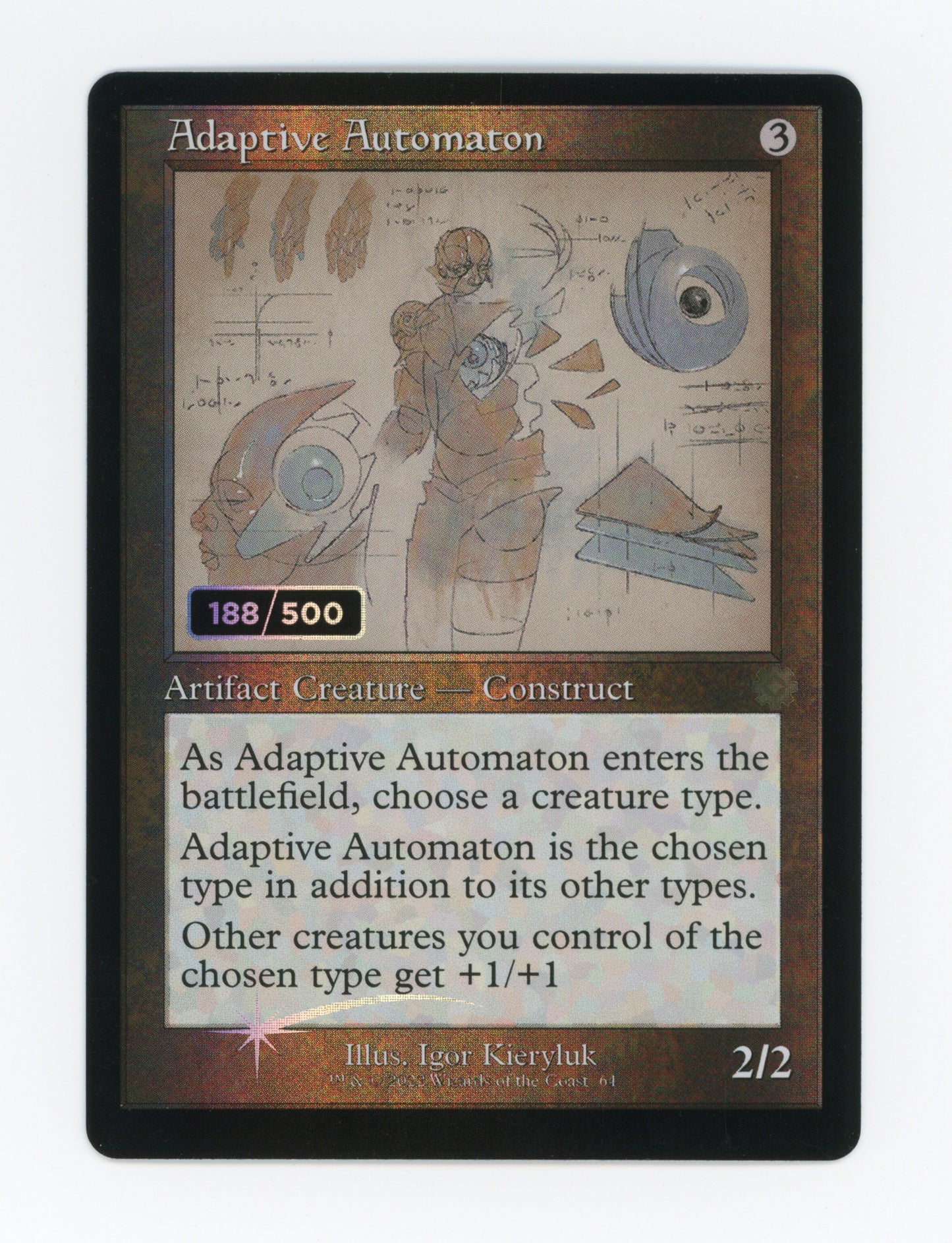Adaptive Automaton — Serial Numbered|188/500|Retro Frame|Schematic|Foil — ID 18657