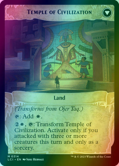 Ojer Taq, Deepest Foundation // Temple of Civilization [314] [Gods of Ixalan Showcase] [The Lost Caverns of Ixalan] [Foil]