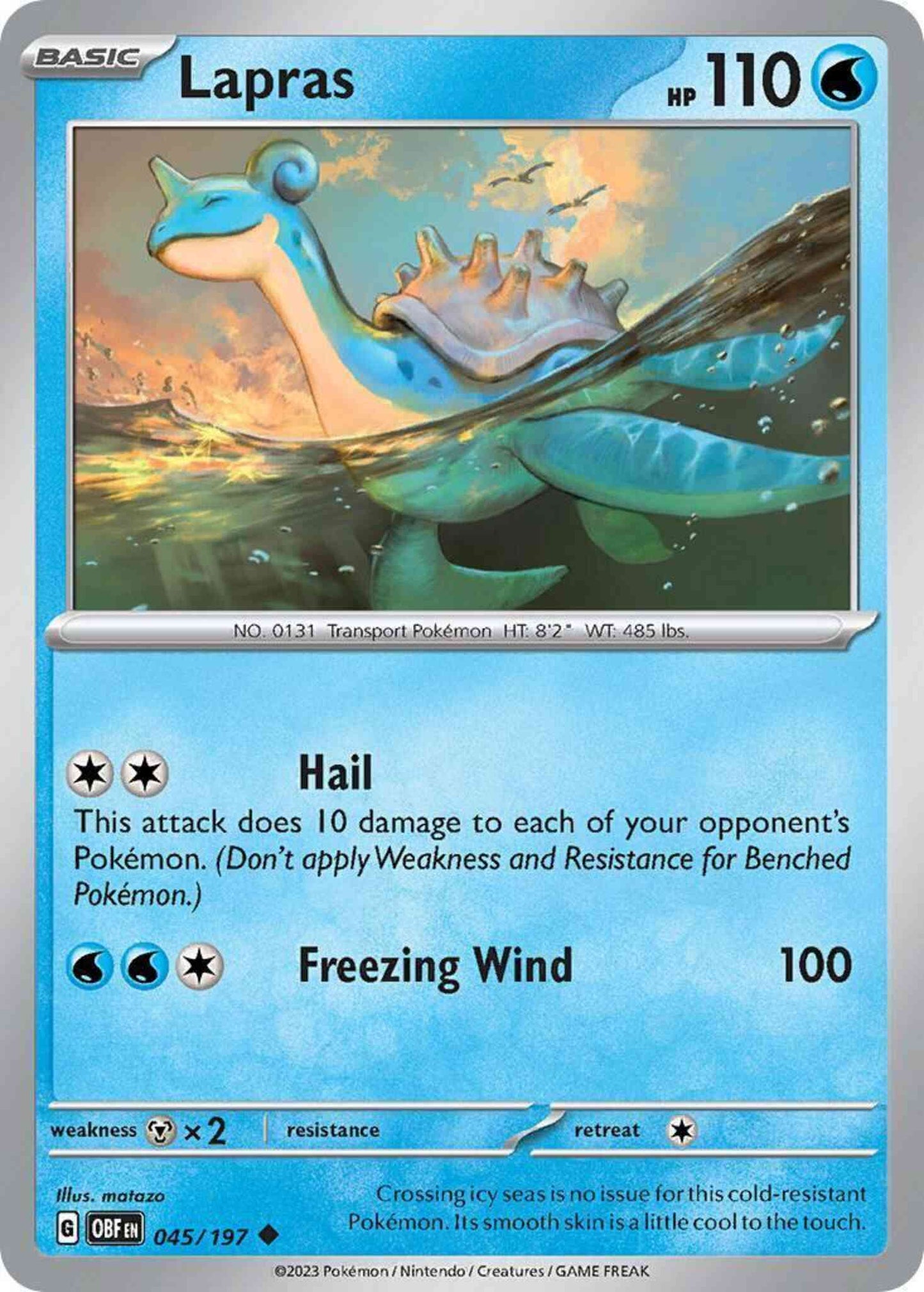 Lapras - 045/197 - Uncommon [sv03-045] [Non-Holo]
