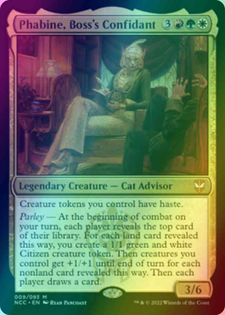 Phabine, Boss's Confidant [9] [Streets of New Capenna: Commander] [Foil]