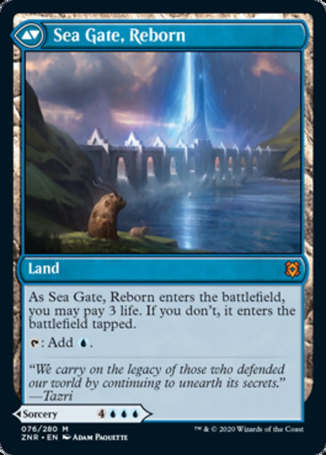 Sea Gate Restoration // Sea Gate, Reborn [76] [Zendikar Rising] [Non-Foil]
