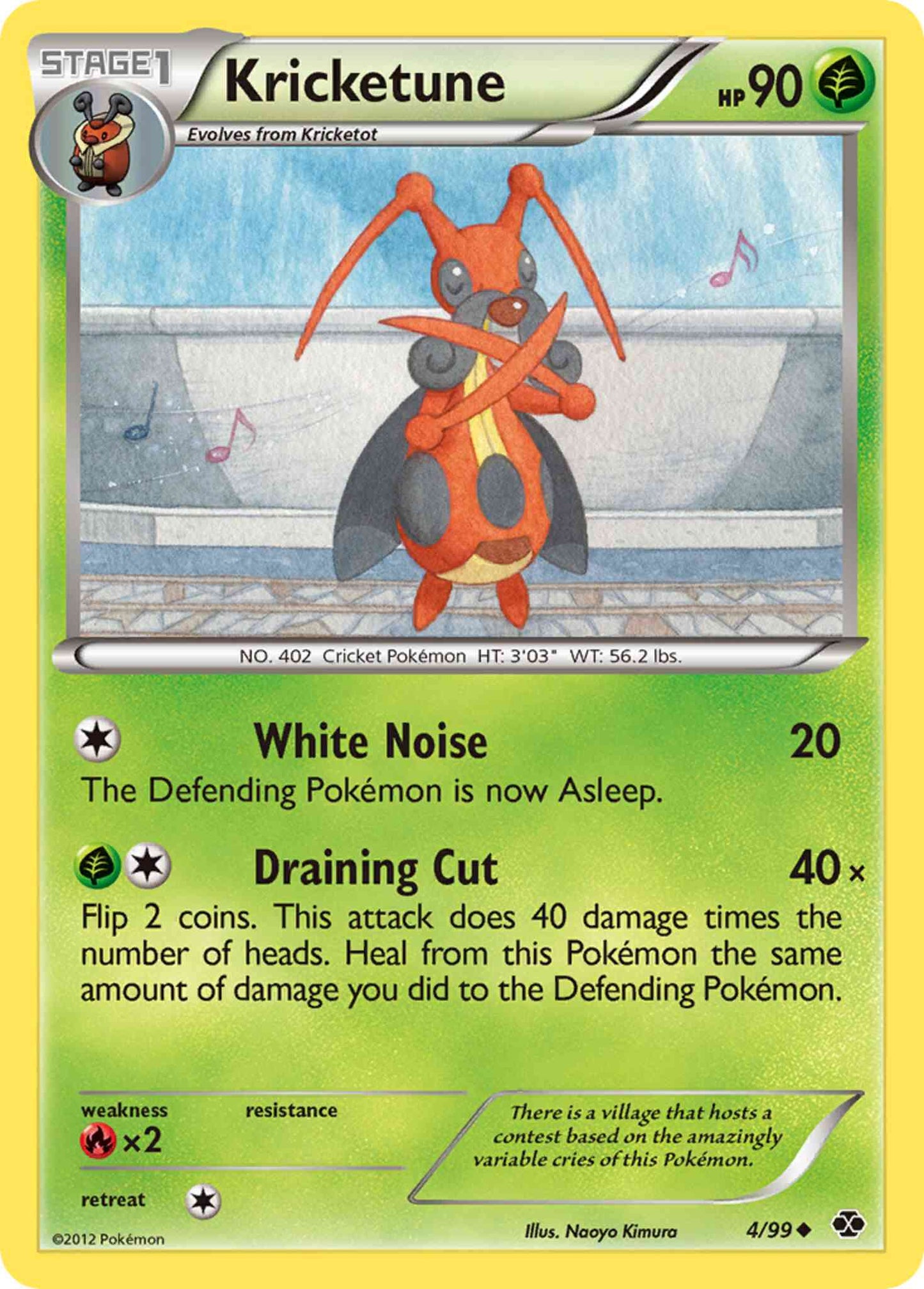 Kricketune - 4/99 - Uncommon [bw4-4] [Reverse Holo]