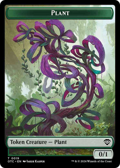 Plant Token (19) // Sand Warrior Token (23) [Outlaws of Thunder Junction: Commander: Tokens] [Non-Foil]