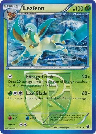 Leafeon - Shattered Holo  -  11/116 - Rare [bw9-11] [Holo]
