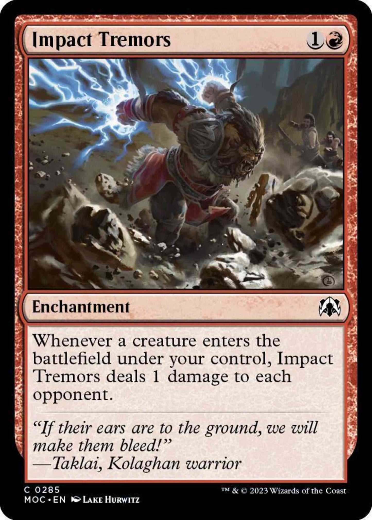 Impact Tremors [285] [March of the Machine: Commander] [Non-Foil]