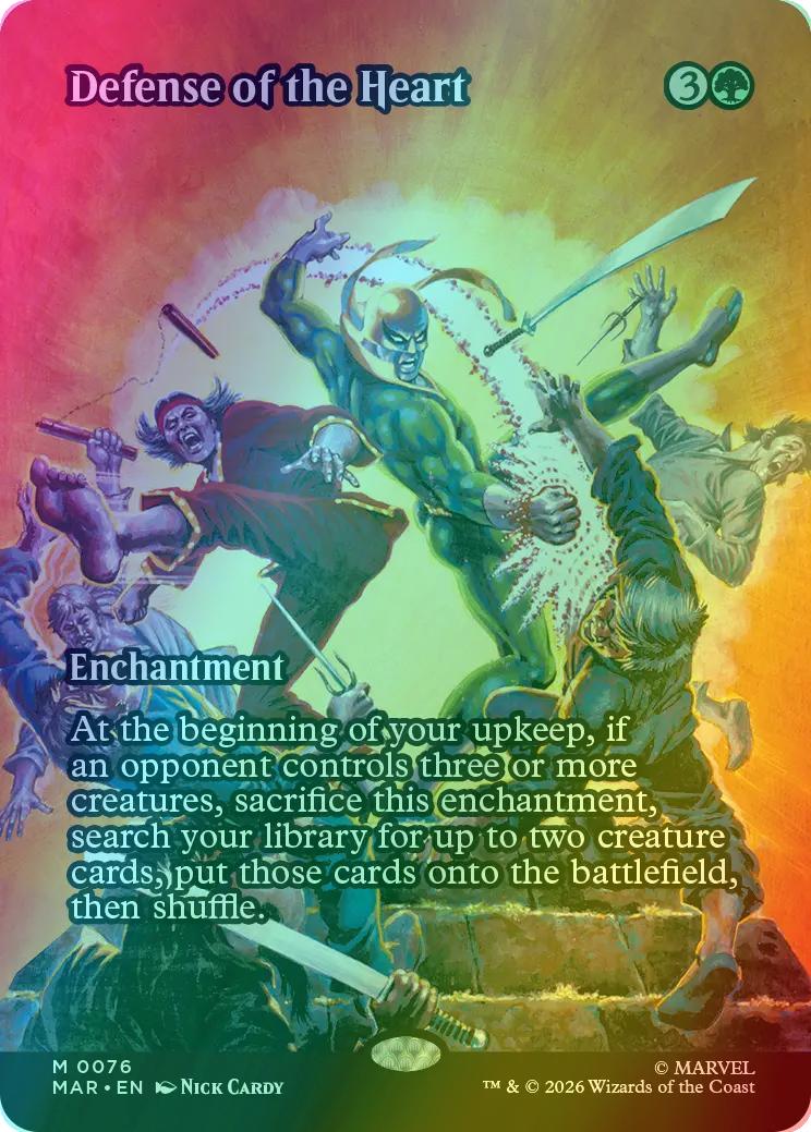 Defense of the Heart [76] [Borderless] [Source Material] [Marvel Universe] [Foil]