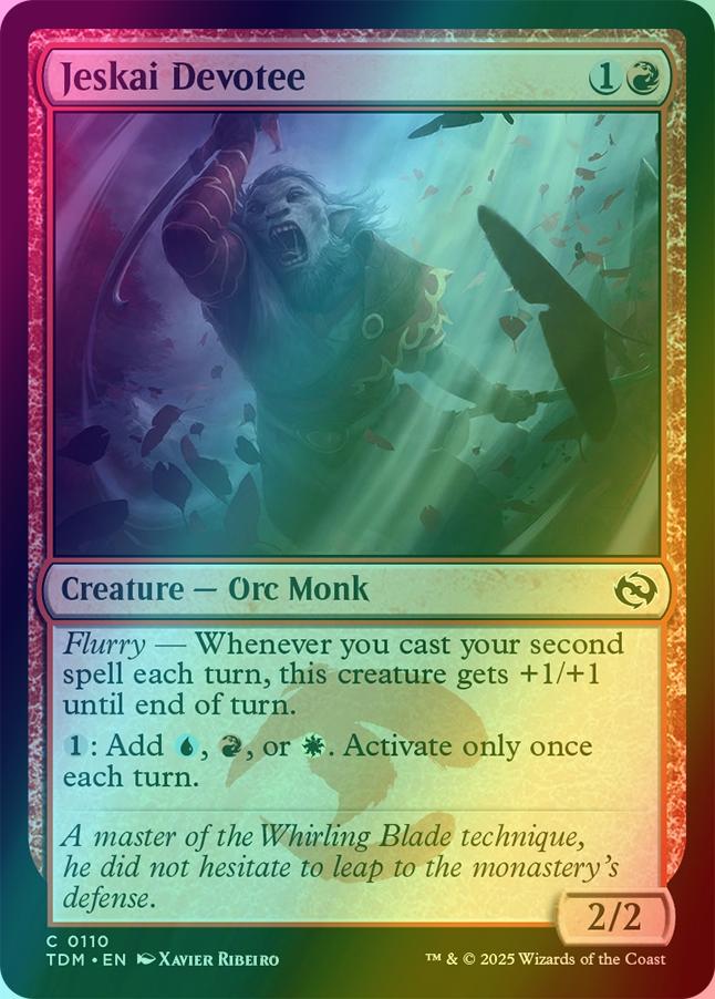Jeskai Devotee [110] [Tarkir: Dragonstorm] [Foil]