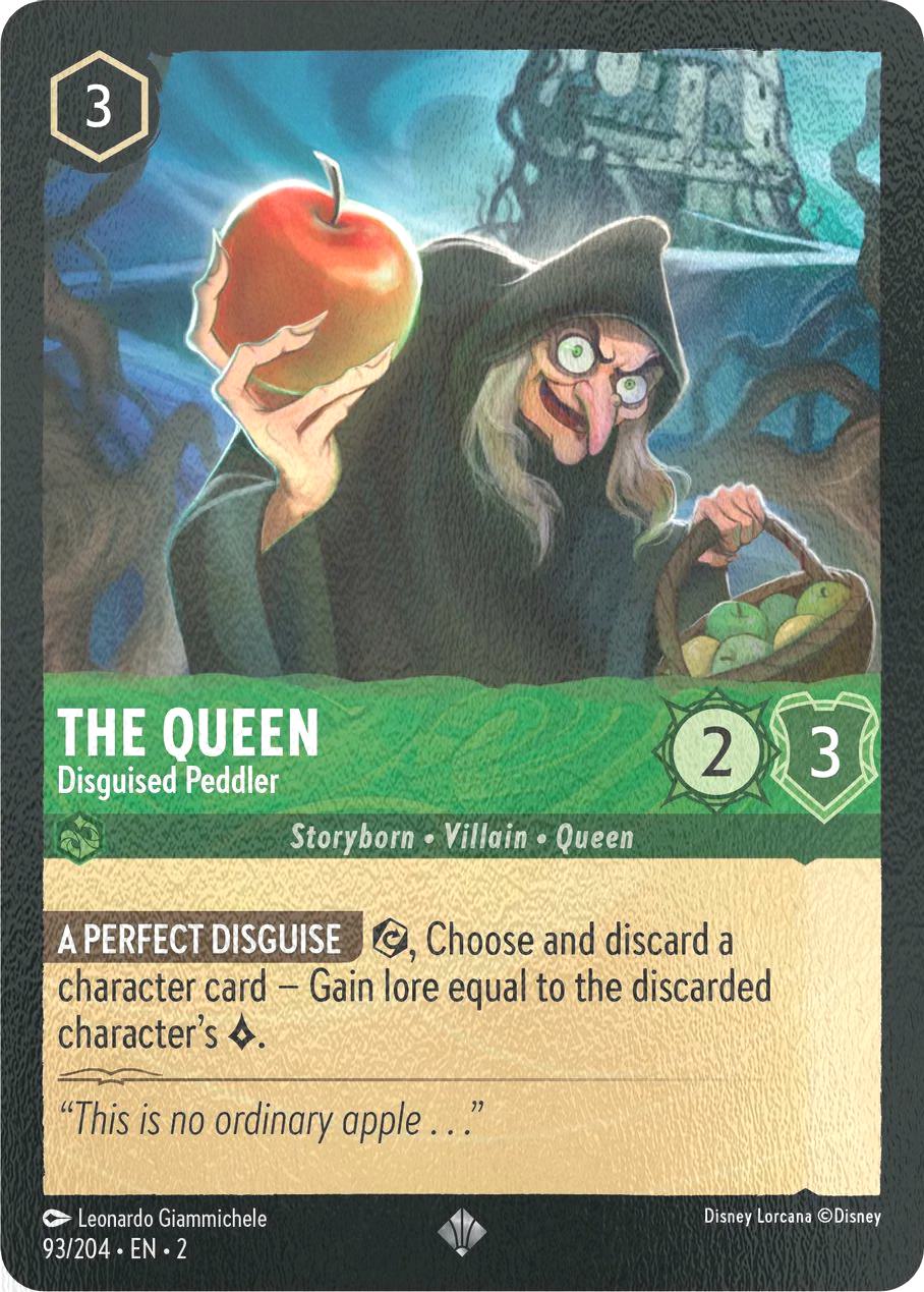 The Queen - Disguised Peddler - 93/204 [Rise Of The Floodborn] [Cold Foil]
