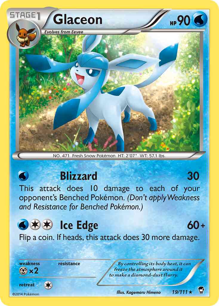 Glaceon - 19/111 - Rare [xy3-19] [Non-Holo]