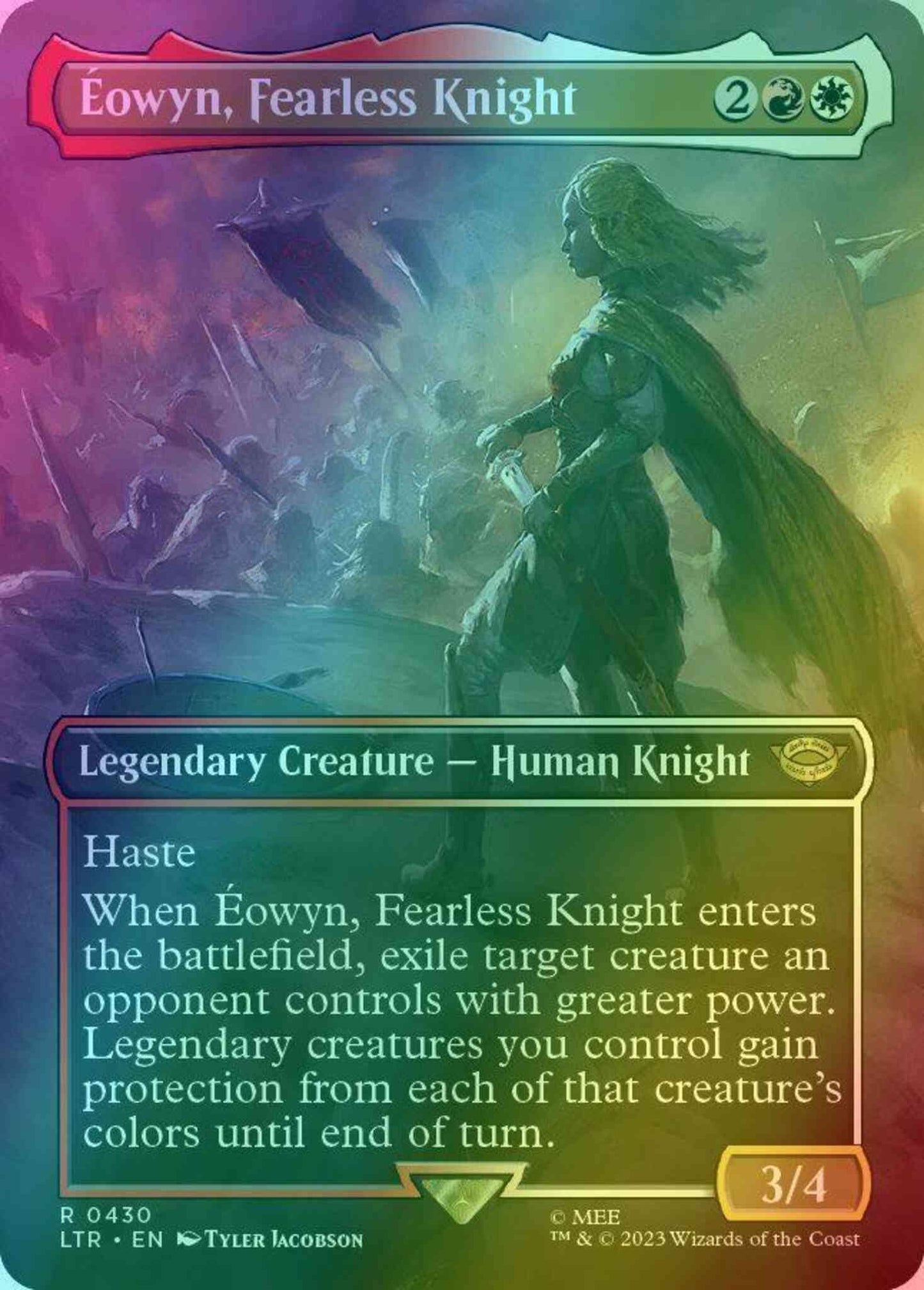 Éowyn, Fearless Knight [430] [Borderless] [The Lord of the Rings: Tales of Middle-earth] [Foil]