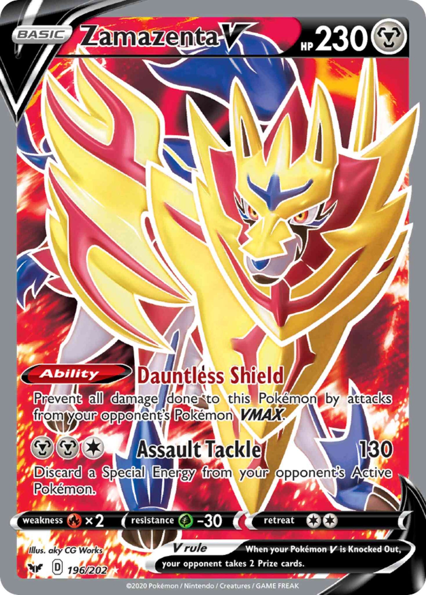 Zamazenta V - 196/202 - Rare Ultra [swsh1-196] [Ultra]