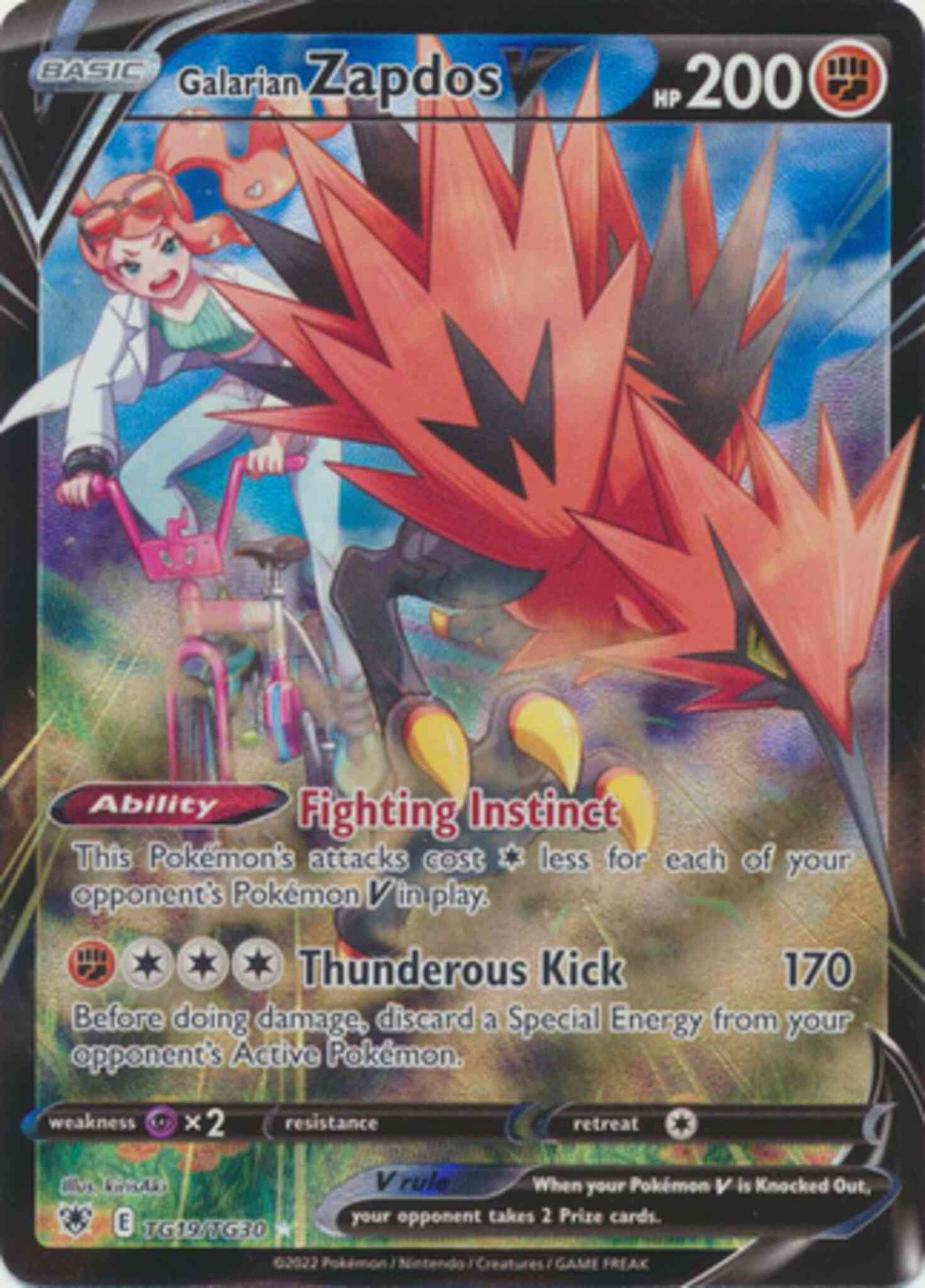Galarian Zapdos V - TG19/TG30 - Rare Ultra [swsh10tg-TG19] [Ultra]