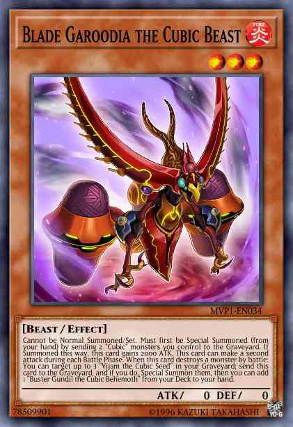 Blade Garoodia the Cubic Beast - MVP1-EN034 - Ultra Rare - 1st Edition