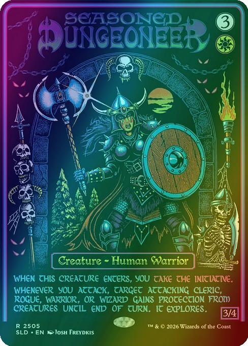 Seasoned Dungeoneer [2505] [Borderless] [D&D: Black Lights & Dark Dungeons] [Secret Lair Drop] [Foil]