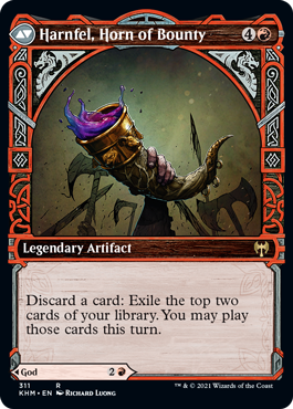 Birgi, God of Storytelling // Harnfel, Horn of Bounty [311] [Showcase] [Kaldheim] [Non-Foil]