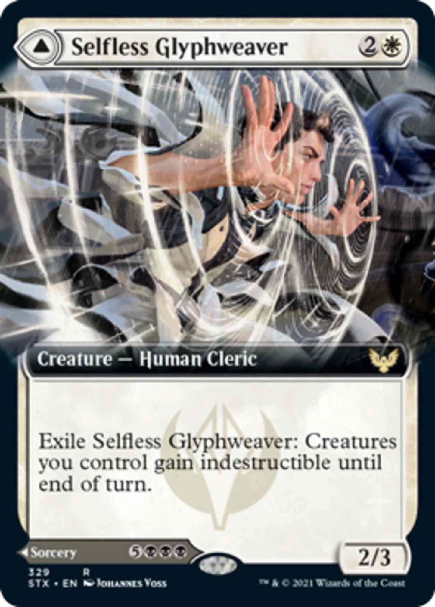 Selfless Glyphweaver // Deadly Vanity [329] [Extended Art] [Strixhaven: School of Mages] [Non-Foil]