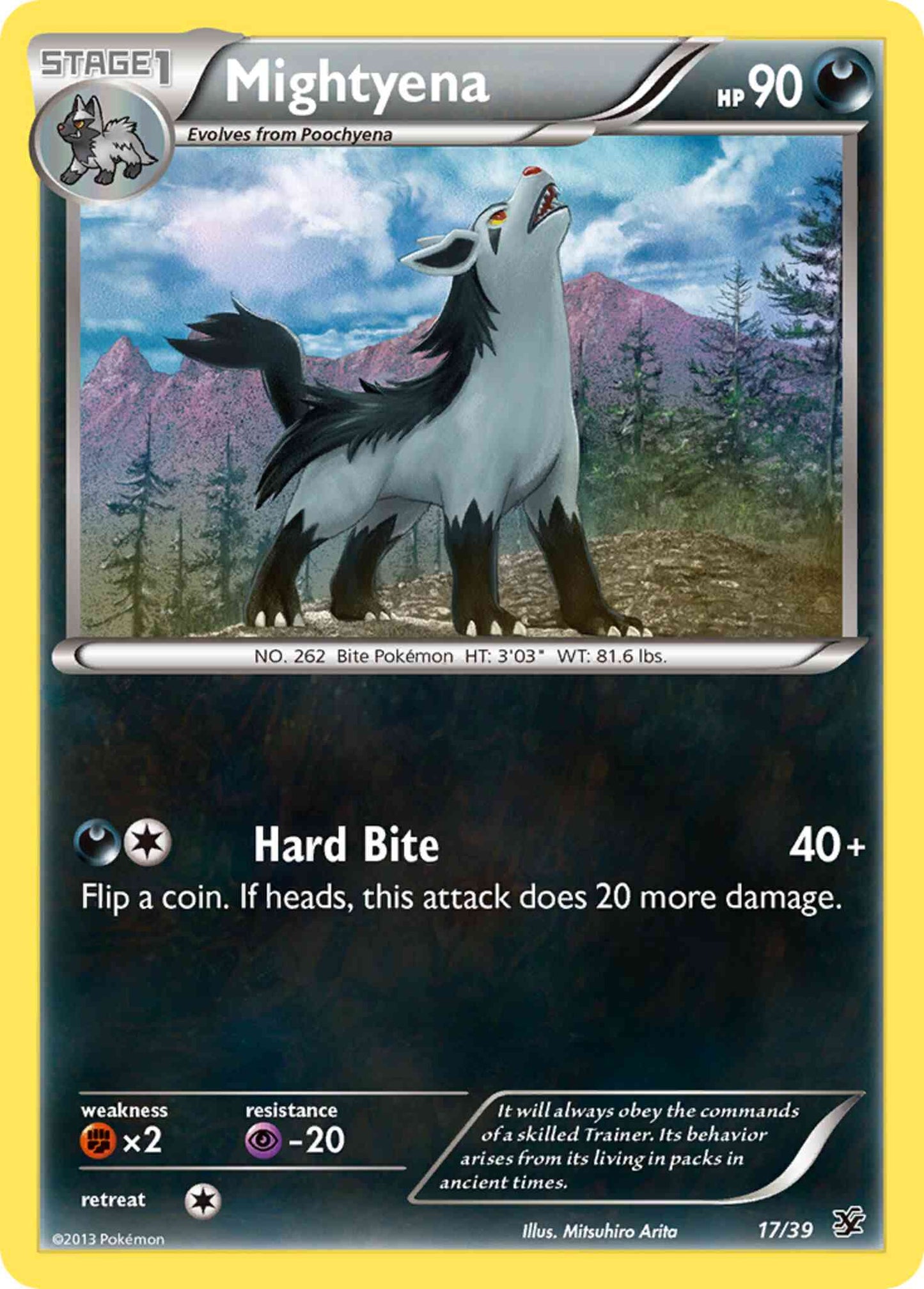Mightyena - 17/39 -  [xy0-17] [Non-Holo]