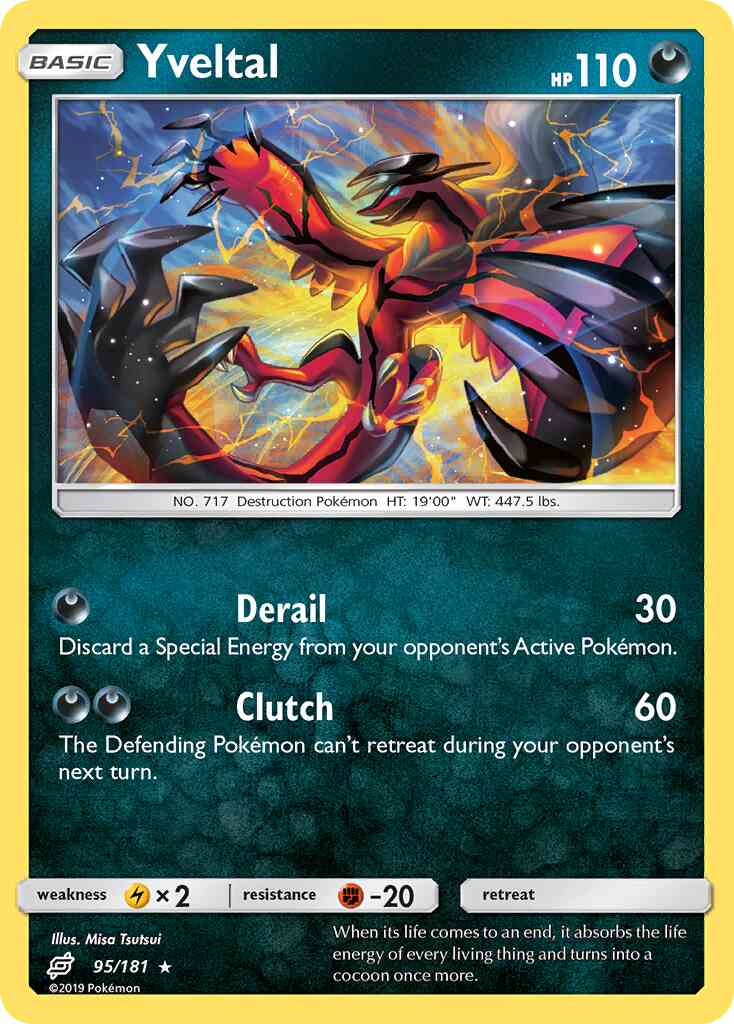 Yveltal - 95/181 - Rare Holo [sm9-95] [Reverse Holo]
