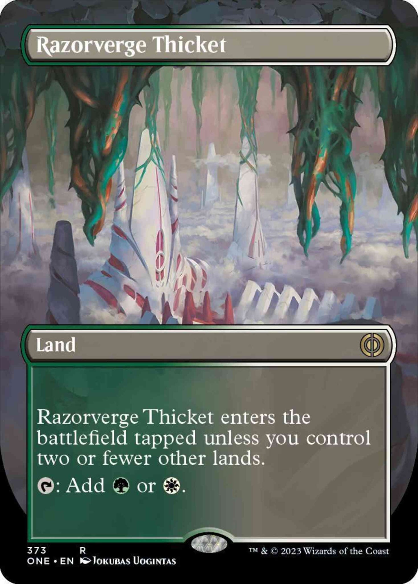 Razorverge Thicket [373] [Borderless] [Phyrexia: All Will Be One] [Non-Foil]