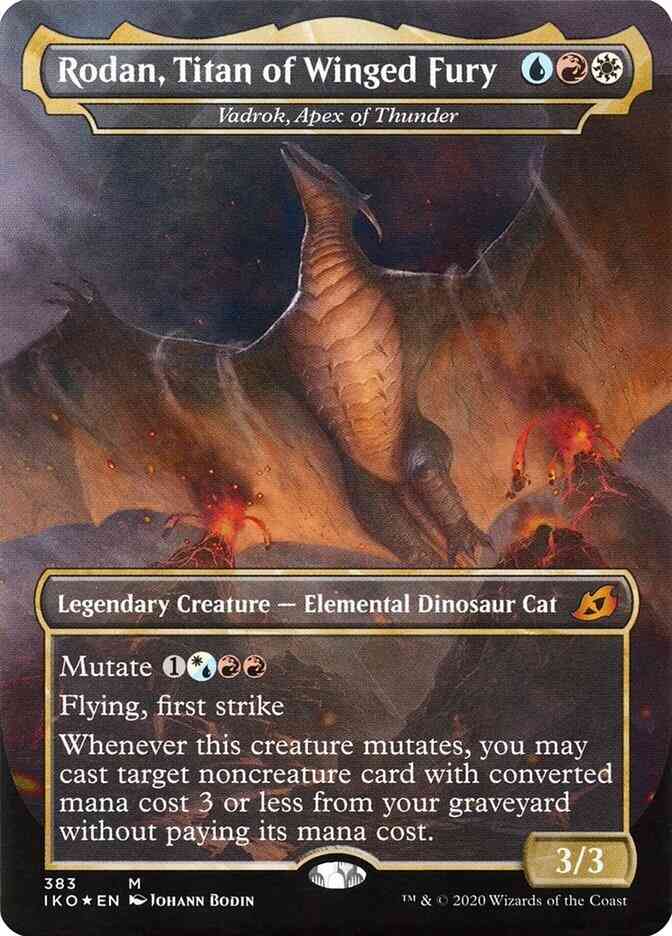 Rodan, Titan of Winged Fury - Vadrok, Apex of Thunder [383] [Alternate Art] [Godzilla] [Ikoria: Lair of Behemoths] [Non-Foil]