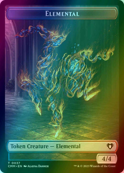 Elemental Token (37) // Servo Token (45) [Commander Masters: Tokens] [Foil]