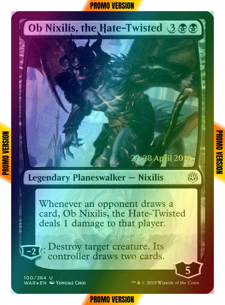 Ob Nixilis, the Hate-Twisted [Prerelease] [100s] [War of the Spark Promos] [Foil]