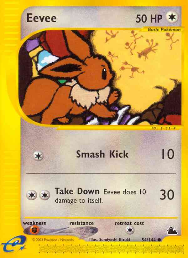 Eevee - 54/144 - Common [ecard3-54] [Non-Holo]