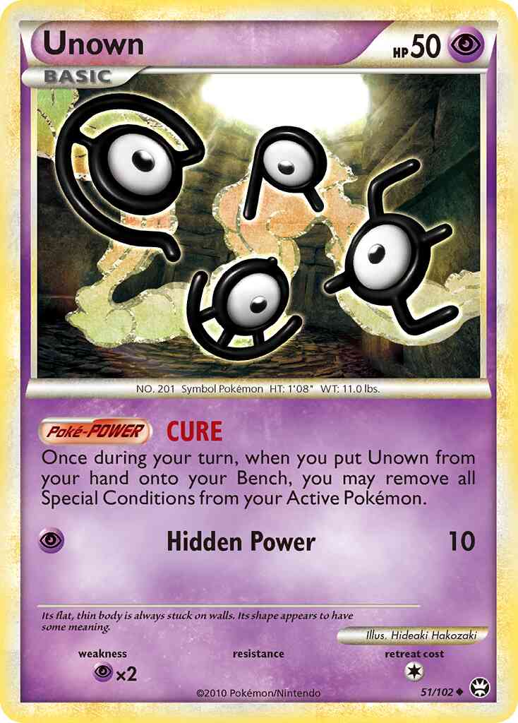 Unown - 51/102 - Uncommon [hgss4-51] [Reverse Holo]