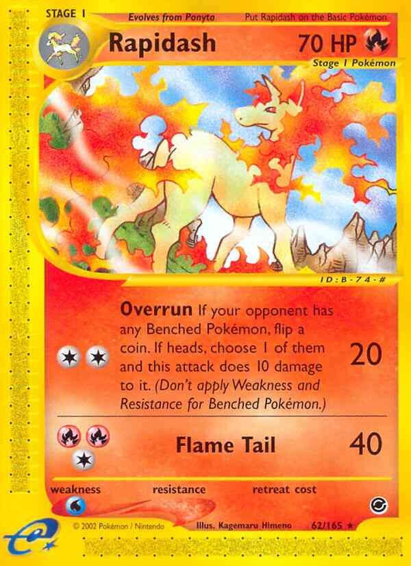 Rapidash - 62/165 - Rare [ecard1-62] [Reverse Holo]
