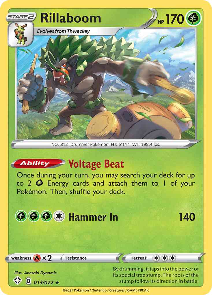 Rillaboom - 013/072 - Rare Holo [swsh45-013] [Reverse Holo]