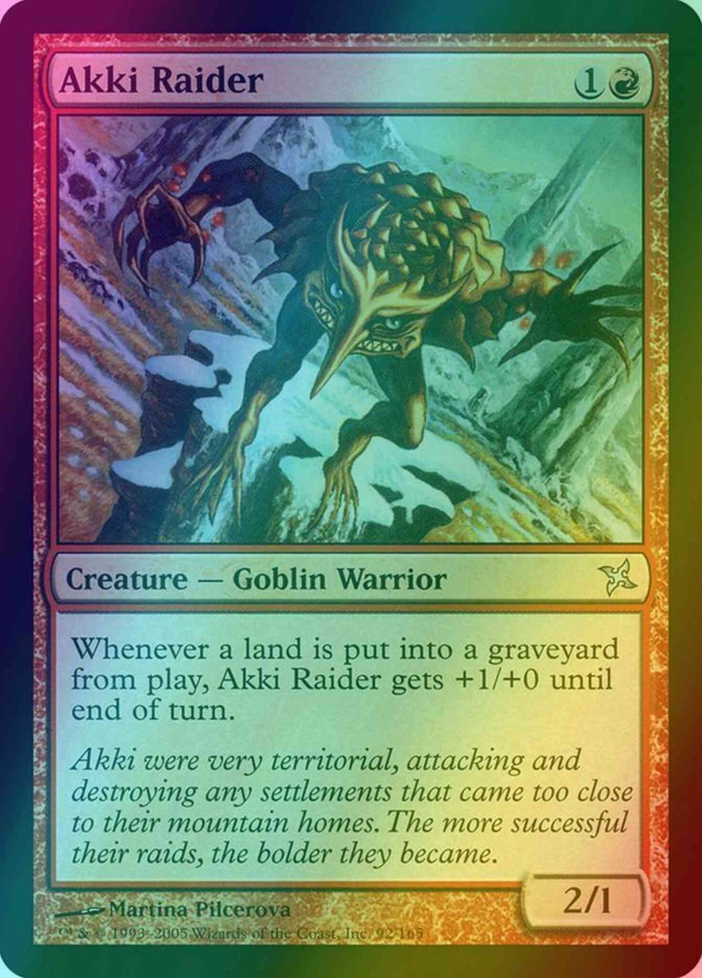 Akki Raider [92] [Betrayers of Kamigawa] [Foil]