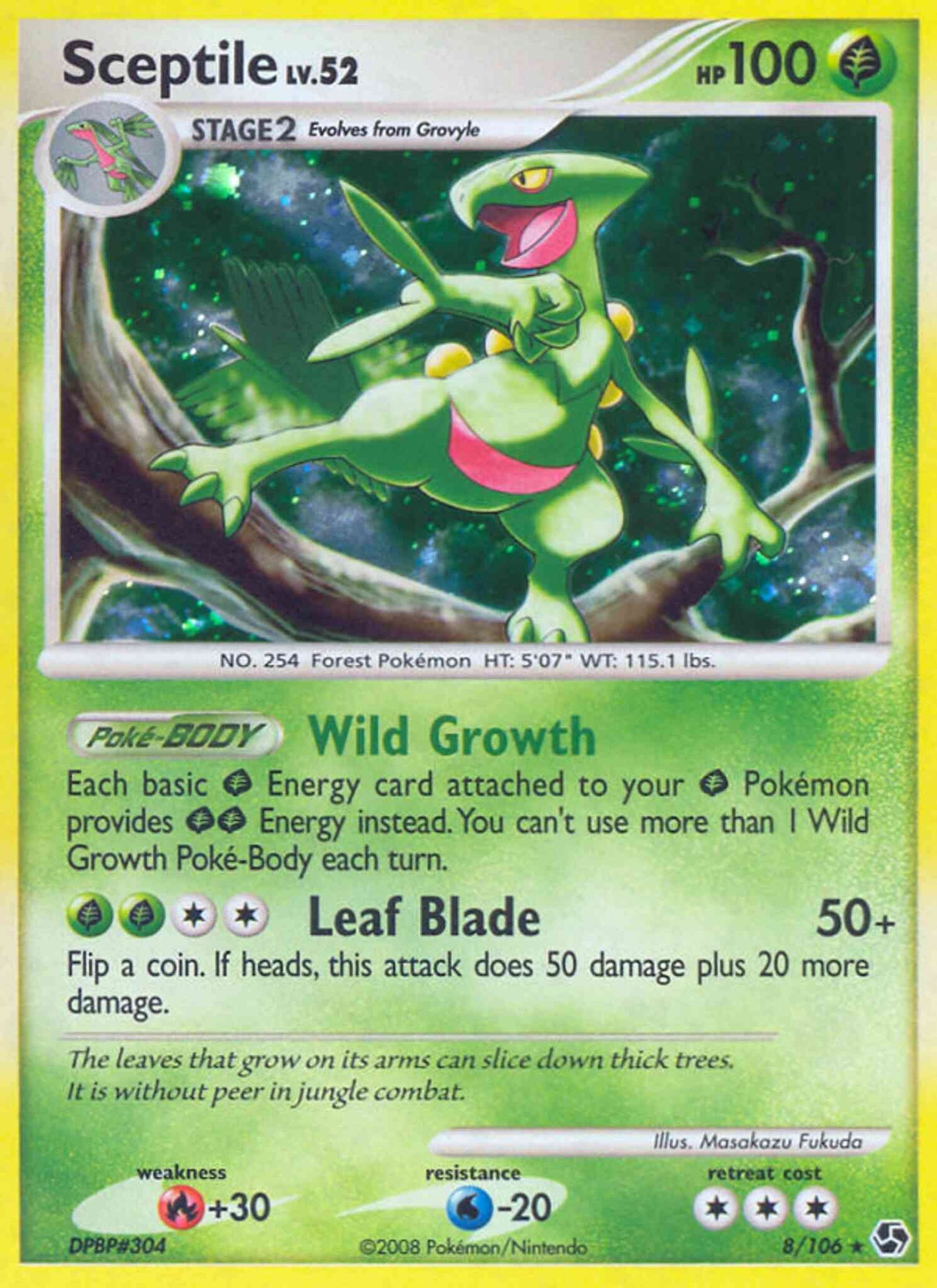Sceptile - 8/106 - Rare Holo [dp4-8] [Holo]