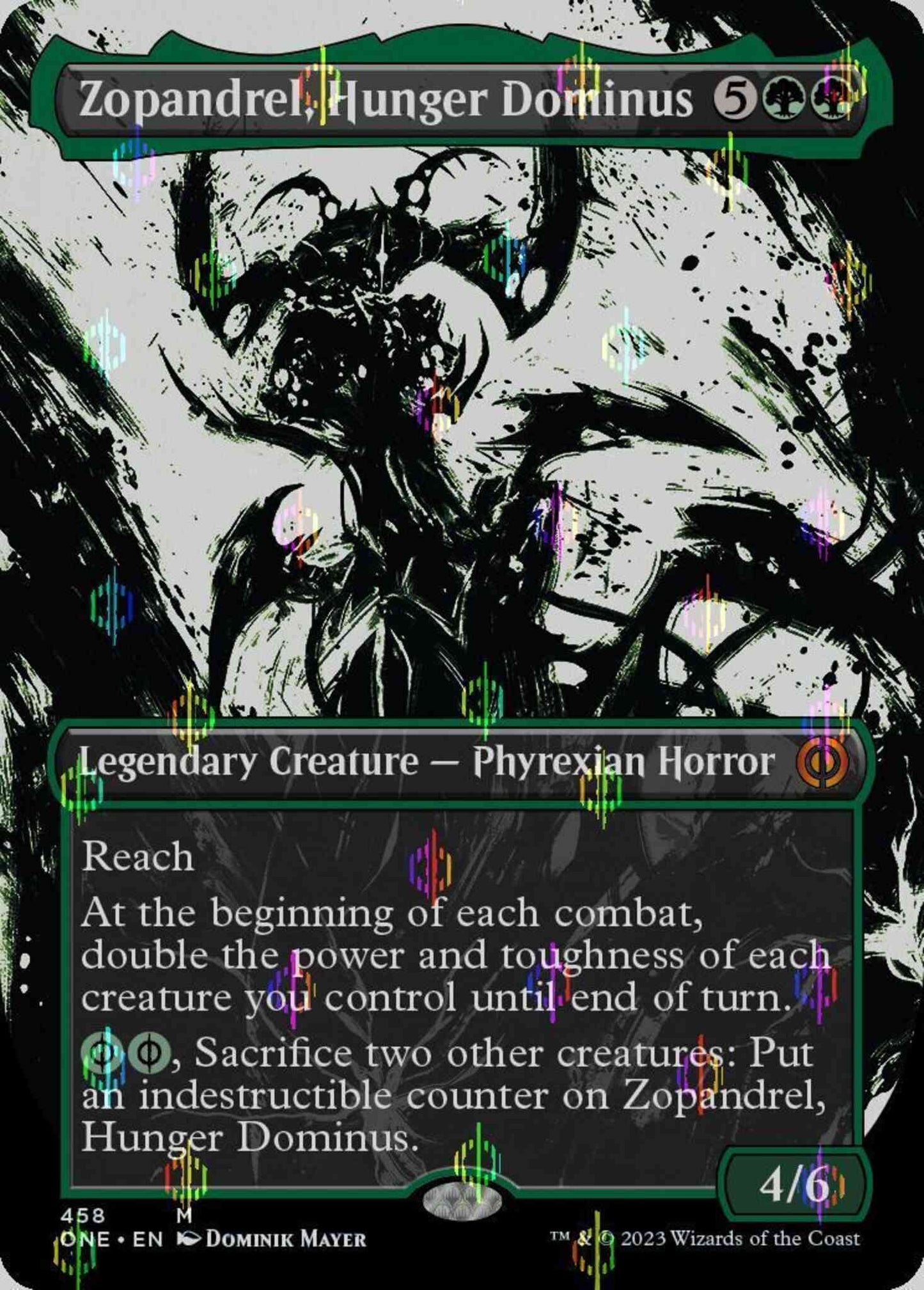 Zopandrel, Hunger Dominus [458] [Borderless] [Ichor] [Phyrexia: All Will Be One] [Compleat Foil]