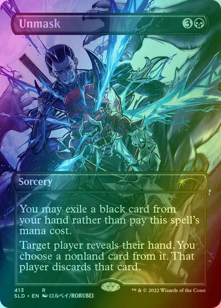 Unmask [0413] [Borderless] [Kaito Shizuki] [Secret Lair Drop] [Foil]