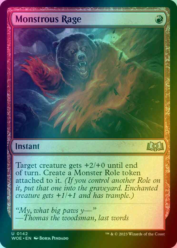 Monstrous Rage [142] [Wilds of Eldraine] [Foil]