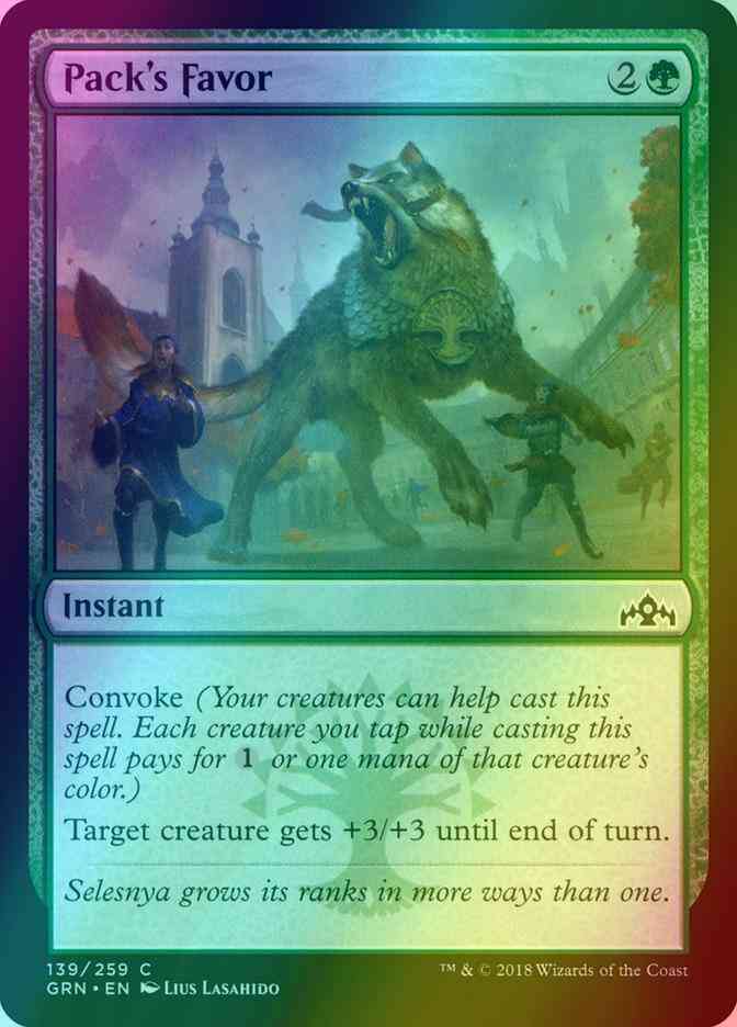 Pack's Favor [139] [Guilds of Ravnica] [Foil]