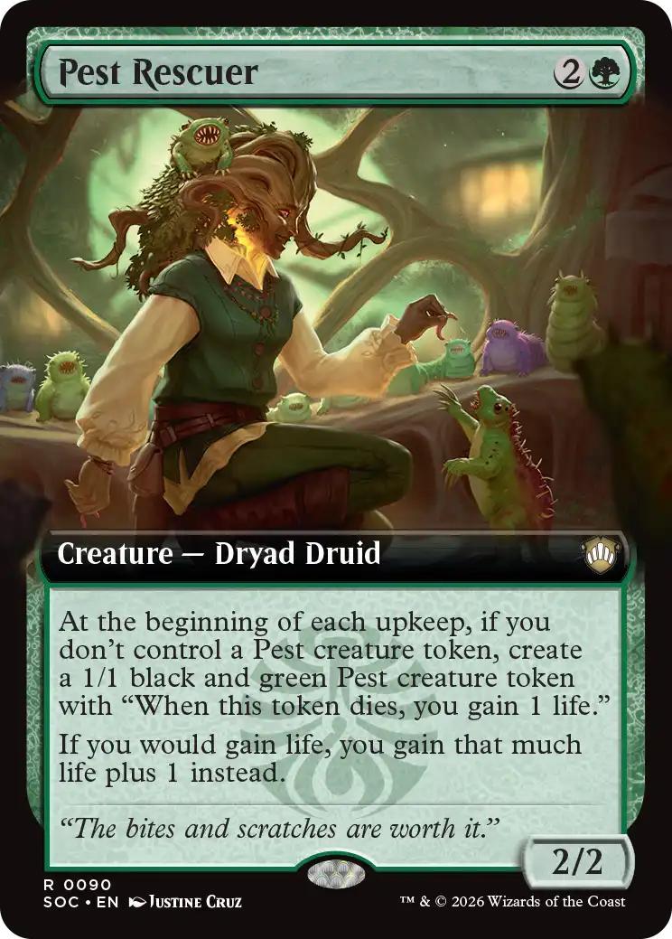 Pest Rescuer [90] [Extended Art] [Secrets of Strixhaven: Commander] [Non-Foil]