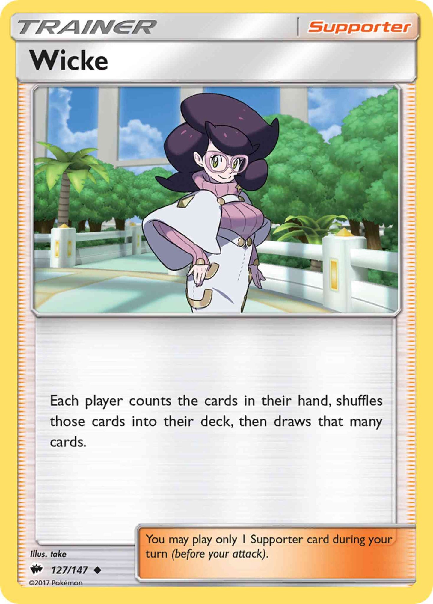 Wicke - 127/147 - Uncommon [sm3-127] [Reverse Holo]