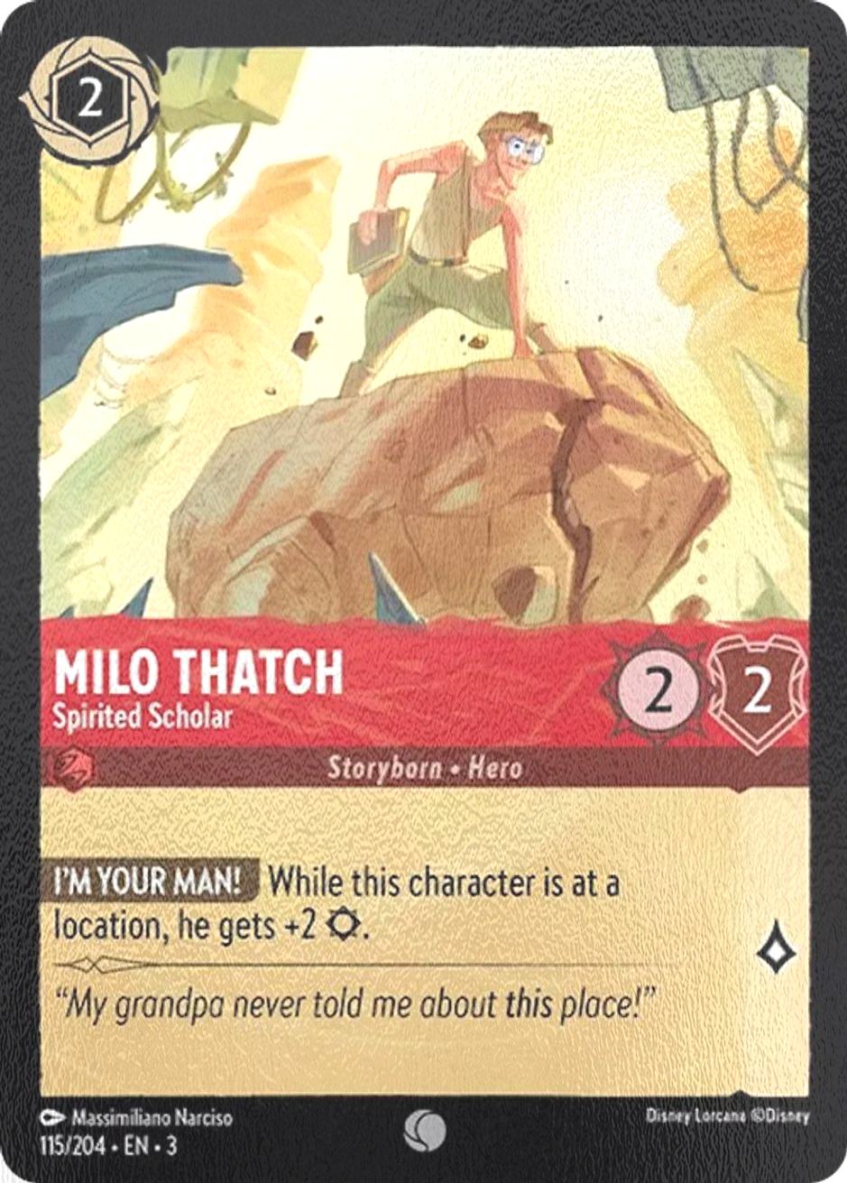 Milo Thatch - Spirited Scholar - 115/204 [Into the Inklands] [Cold Foil]