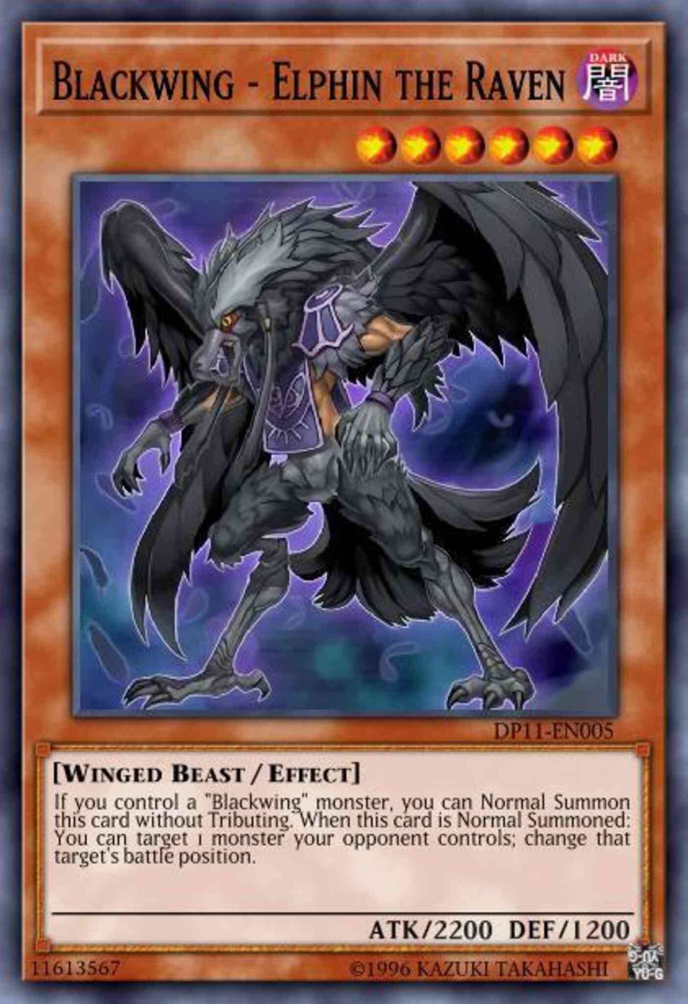 Blackwing - Elphin the Raven - RGBT-EN013 - Ultimate Rare - 1st Edition