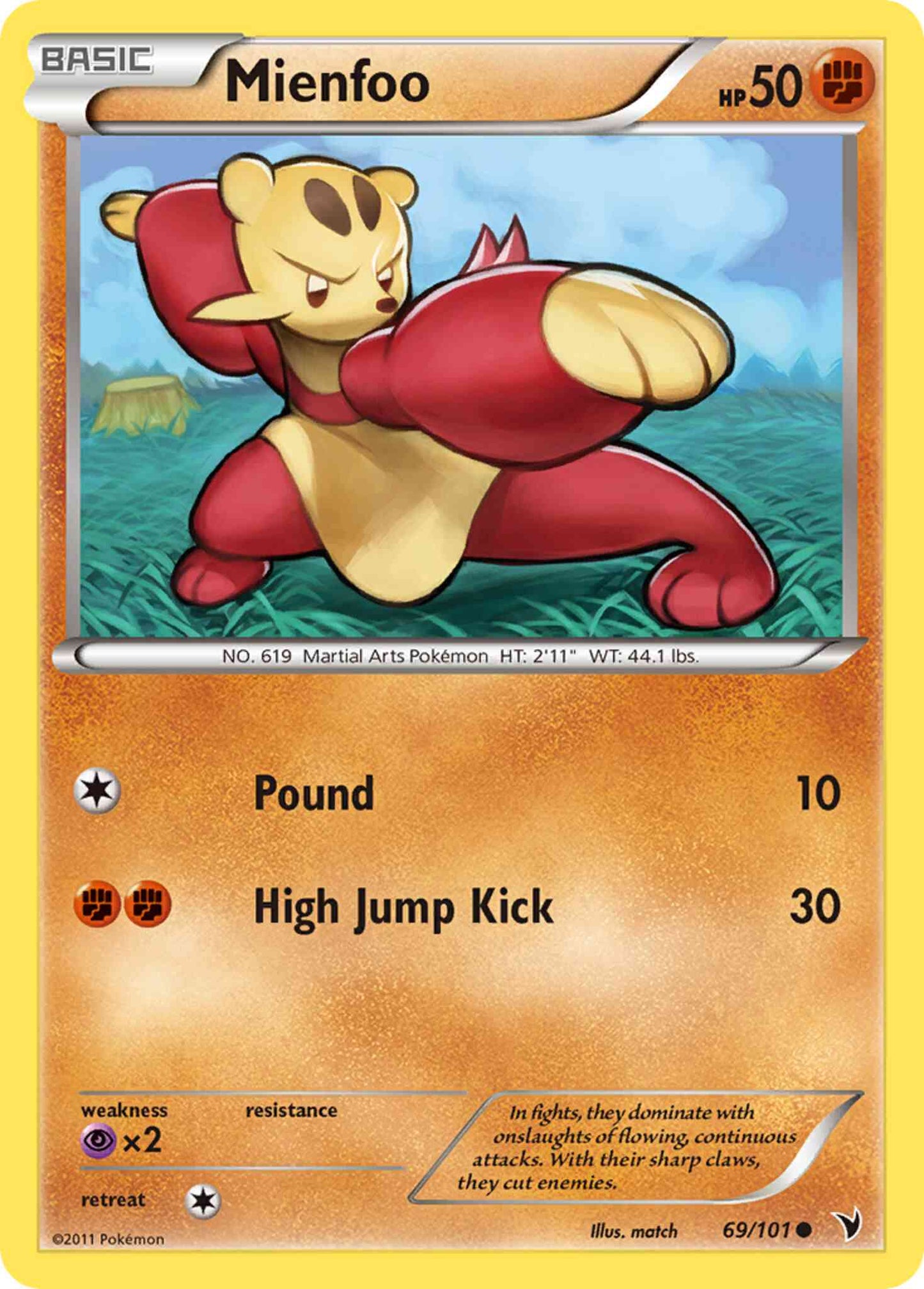 Mienfoo - 69/101 - Common [bw3-69] [Non-Holo]
