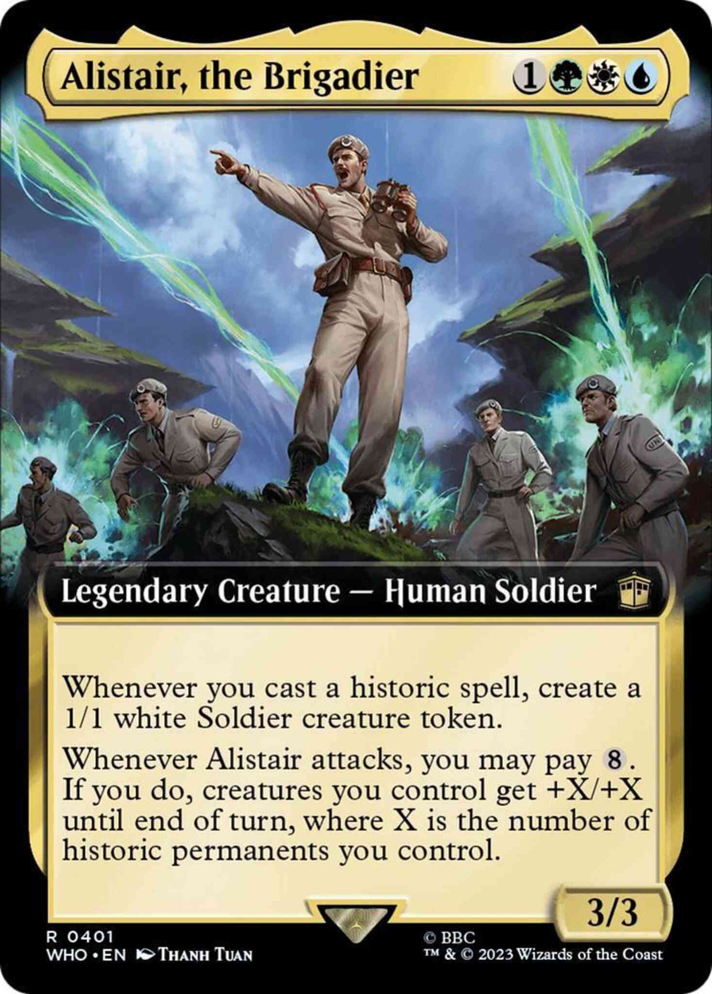 Alistair, the Brigadier [401] [Extended Art] [Universes Beyond: Doctor Who] [Non-Foil]