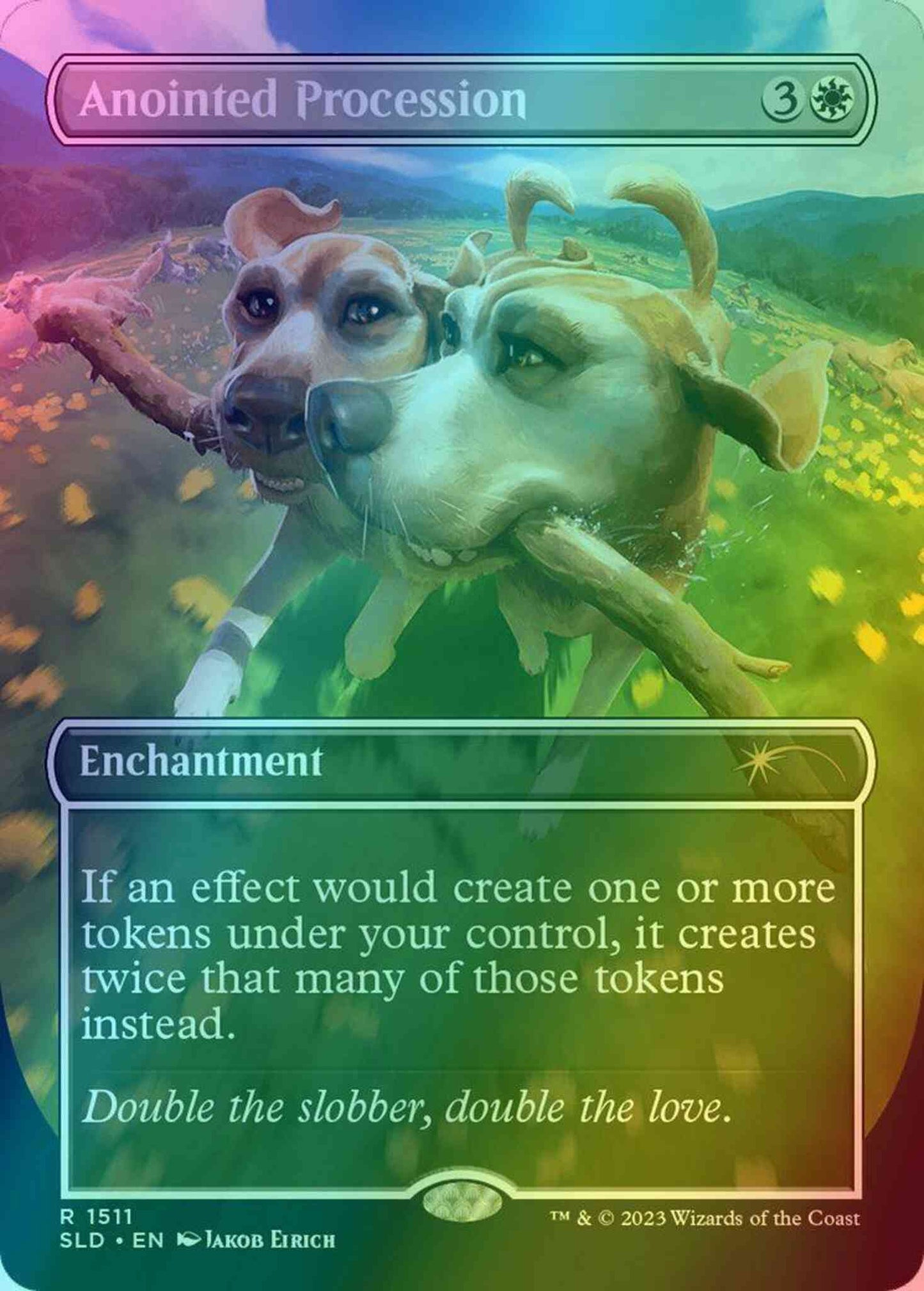 Anointed Procession // Anointed Procession [1511] [Borderless] [Raining Cats and Dogs] [Secret Lair Drop] [Foil]