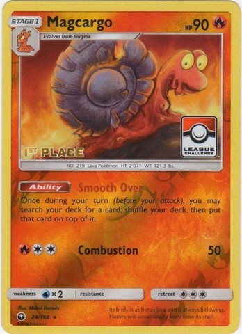 Magcargo - 24/168 - League Promo - 1st Place - Reverse Holo [Reverse Holo]