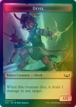 Copy Token (01) // Devil Token (08) [Streets of New Capenna: Tokens] [Foil]